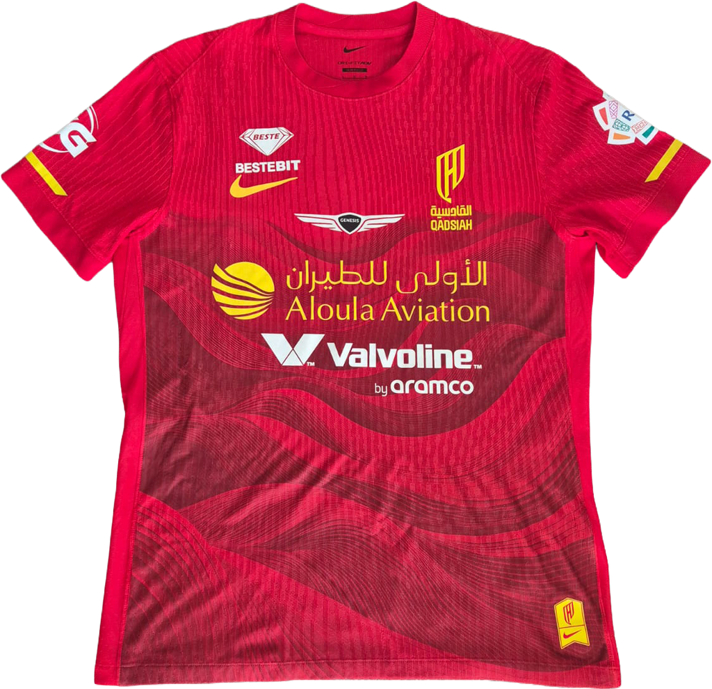Jersey local Al Qadsiah local Julián Andrés Quiñones usado y firmado