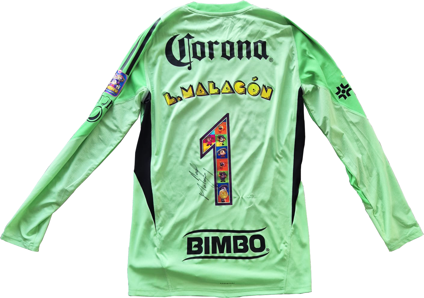Jersey Club América portero Malagón usado y frimado