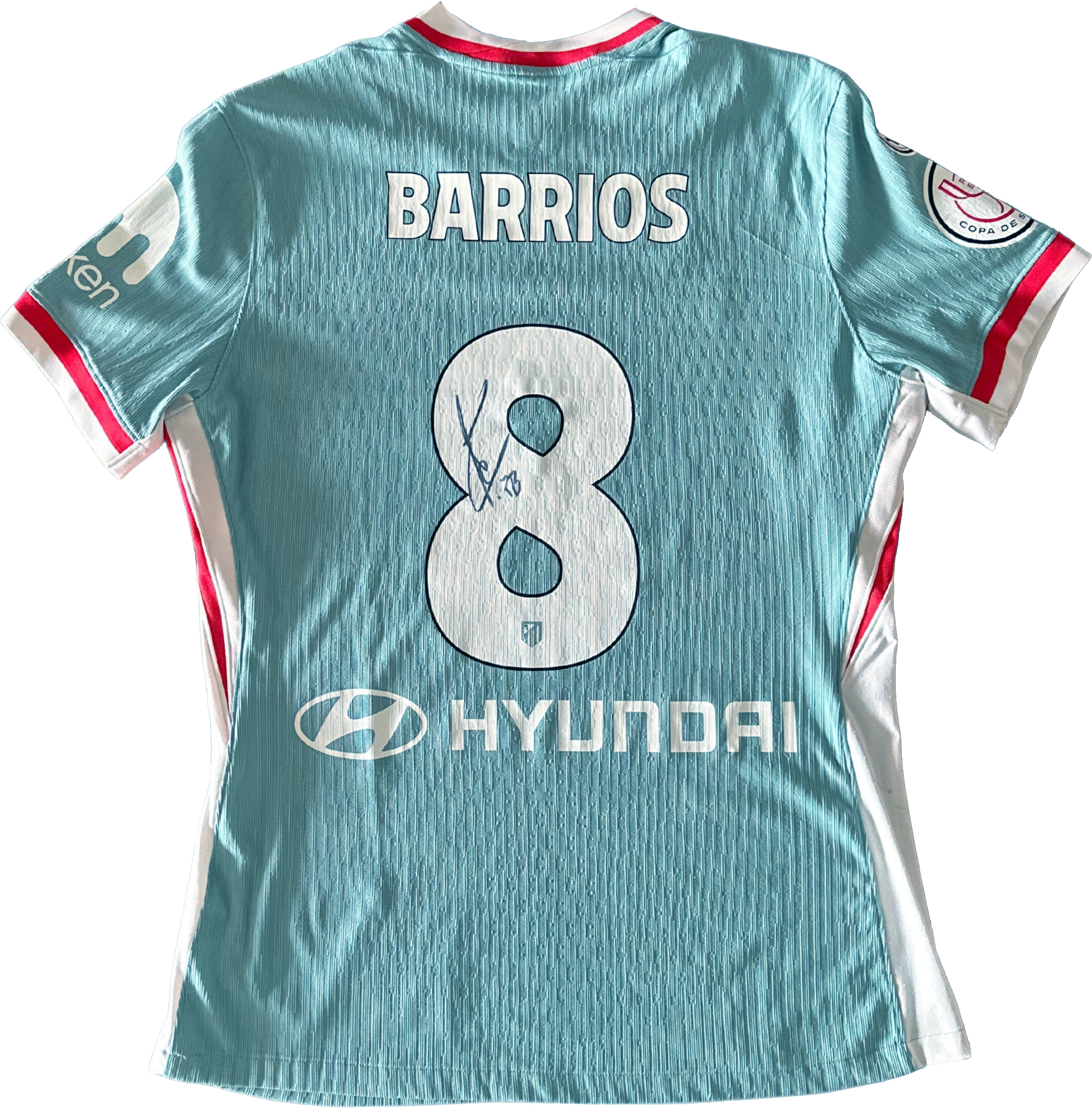 Jersey Atlético de Madrid visita Barrios usado y firmado