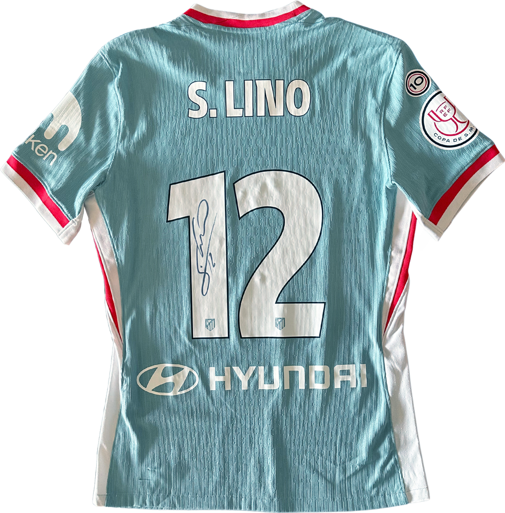 Jersey Atlético de Madrid visita Lino usado y firmado
