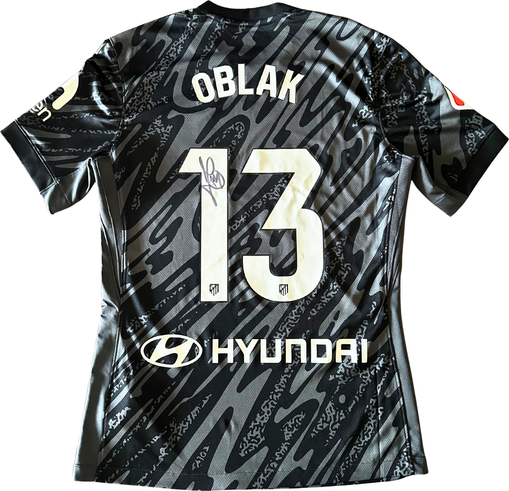 Jersey Atlético de Madrid portero Oblak preparado y firmado