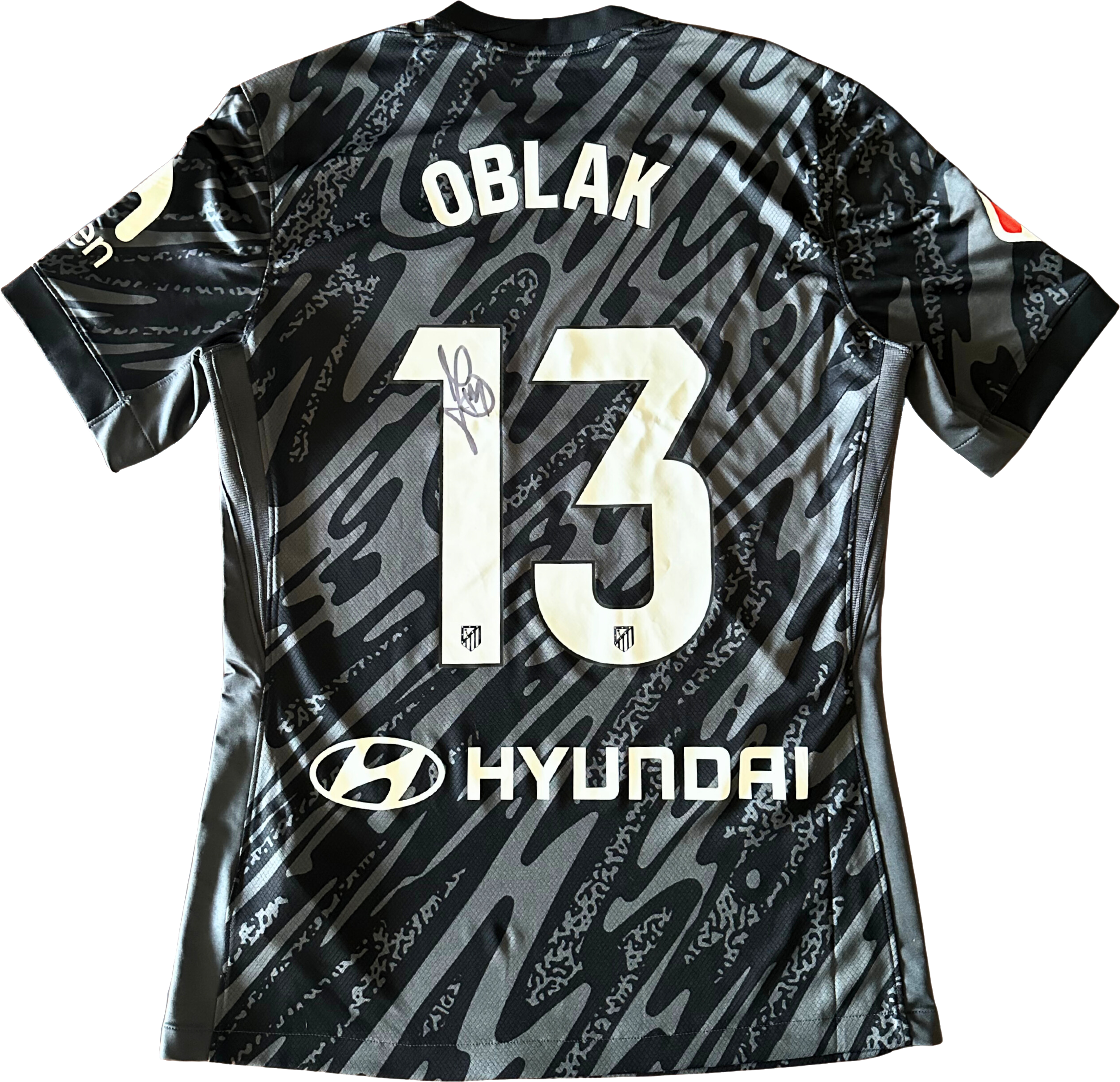 Jersey Atlético de Madrid portero Oblak preparado y firmado