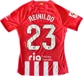 Jersey Atlético de Madrid local Reinildo preparado y firmado