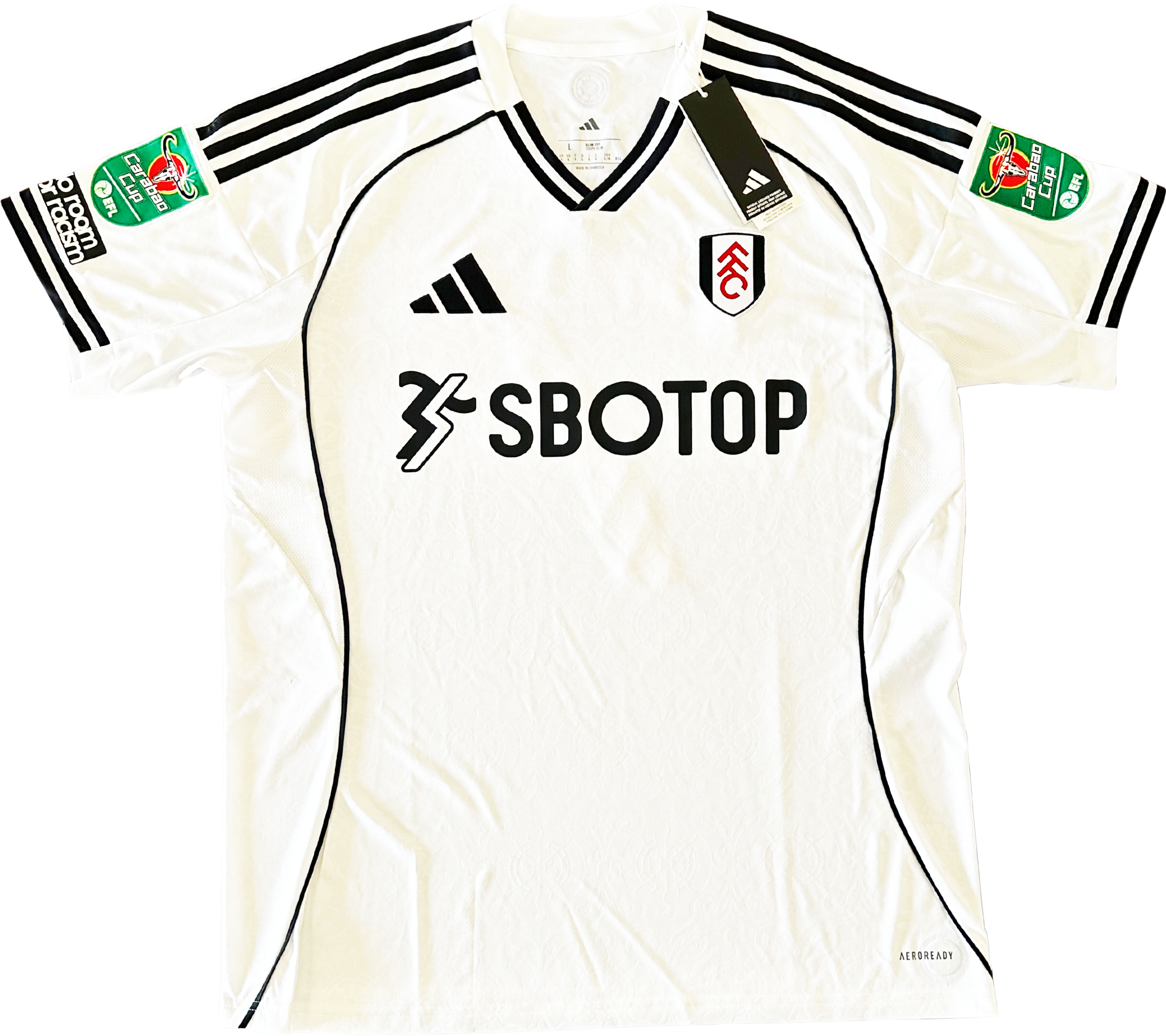Jersey Fulham local Jiménez preparado y firmado