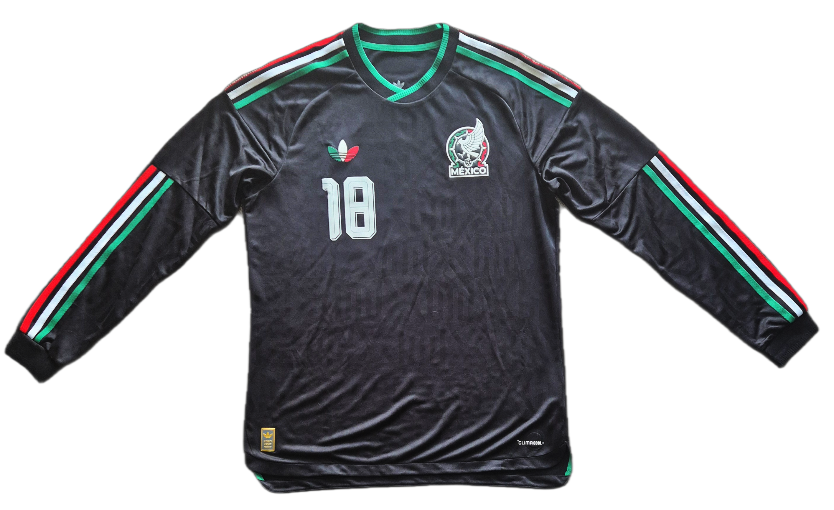 Jersey México 3ª equipación Obed Vargas preparado para juego y firmado