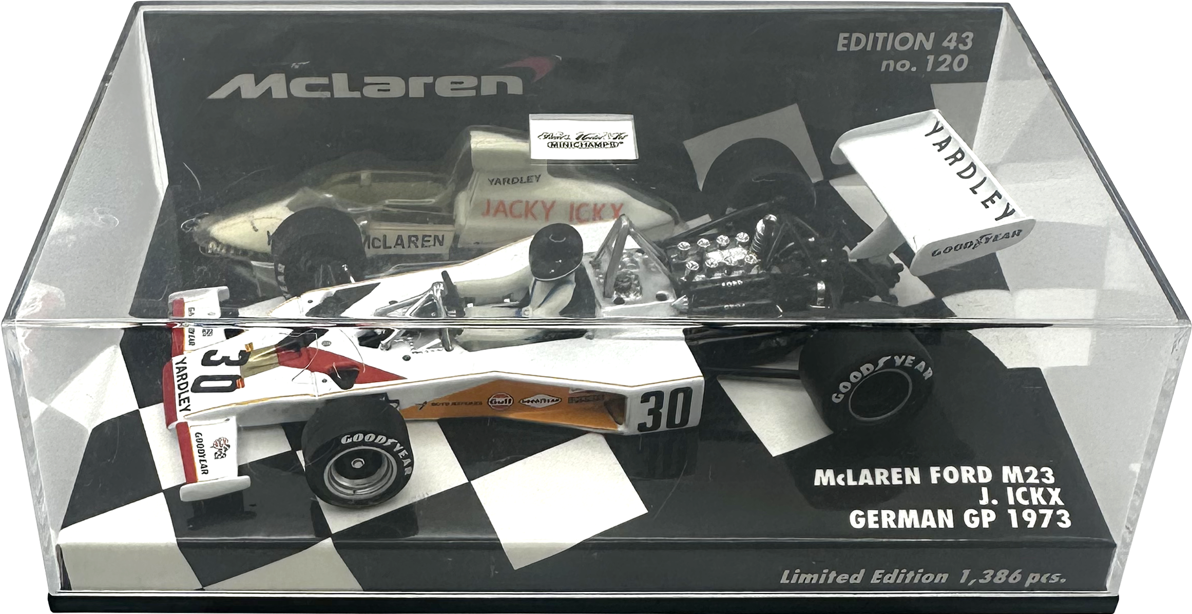 Mclaren Ford M23 German GP Ickx MINICHAMPS escala 1:43
