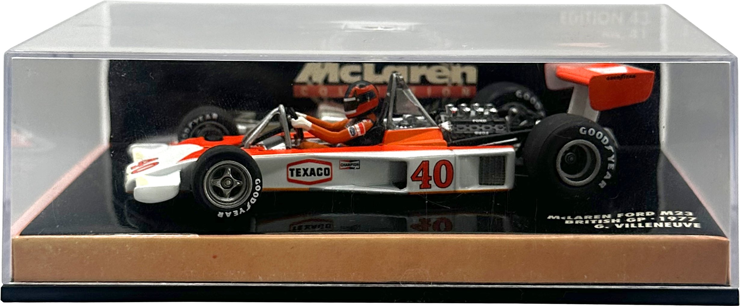 Mclaren Ford M23 British GP Villeneuve MINICHAMPS escala 1:43