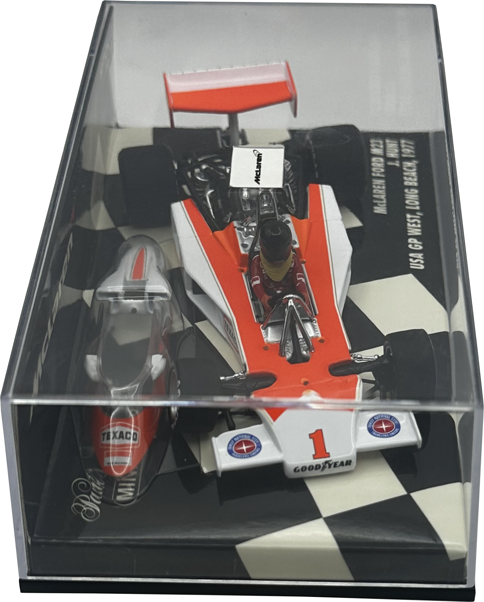 Mclaren Ford M23 USA GP WEST Long Beach Hunt MINICHAMPS escala 1:43