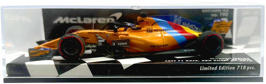 Mclaren MCL33 Abu Dhabi GP Alonso MINICHAMPS escala 1:43