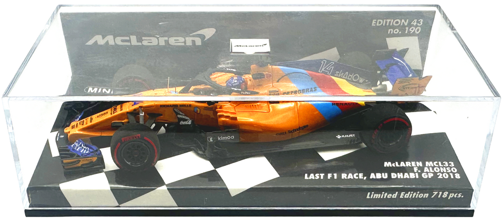 Mclaren MCL33 Abu Dhabi GP Alonso MINICHAMPS escala 1:43