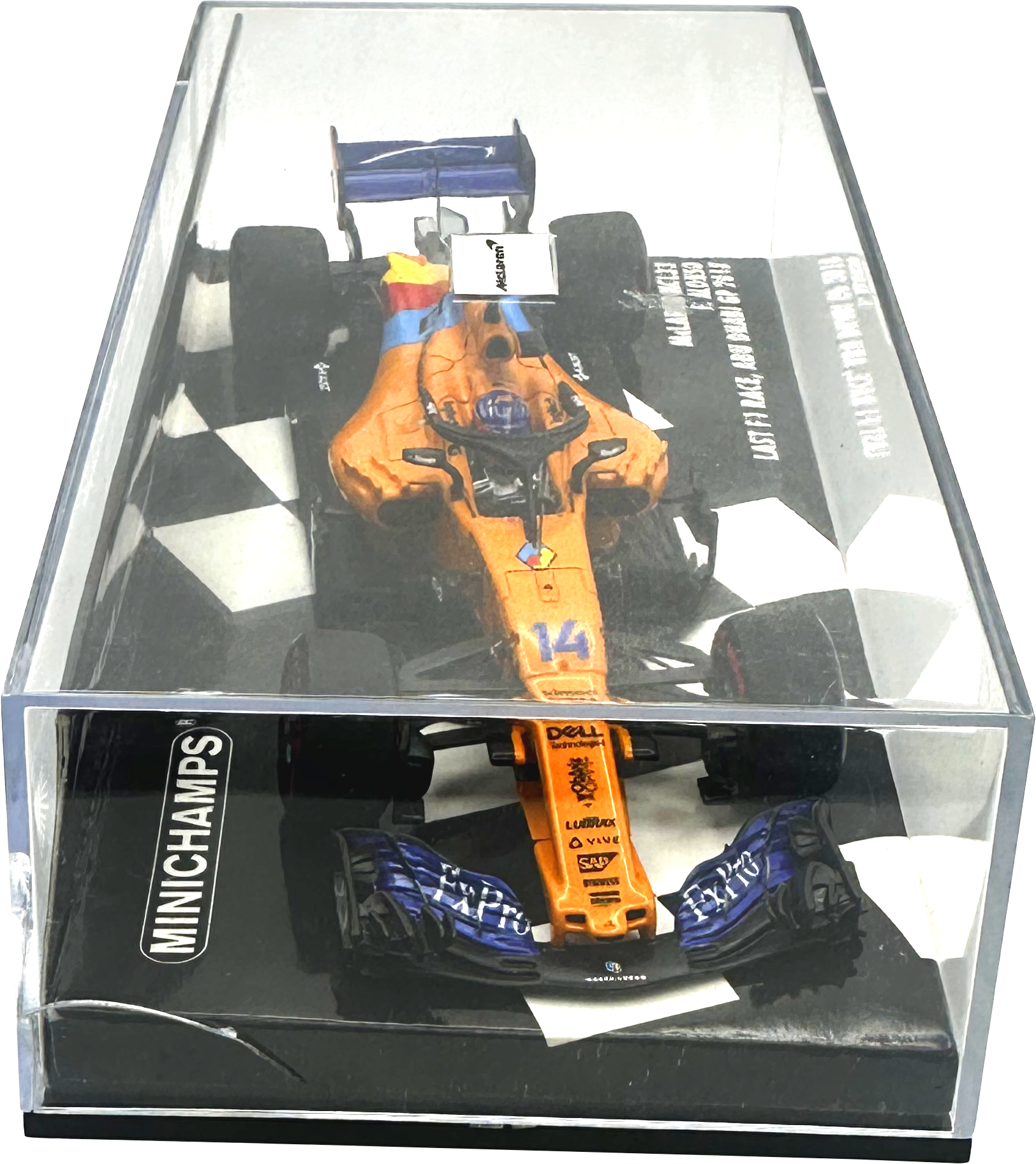 Mclaren MCL33 Abu Dhabi GP Alonso MINICHAMPS escala 1:43