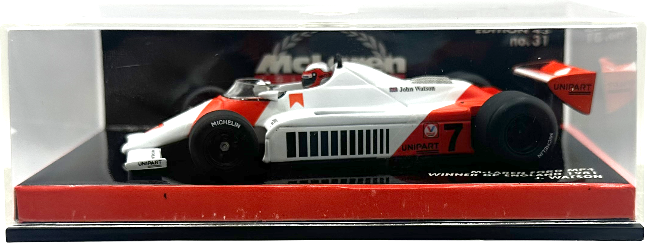 Mclaren Ford MP4 GP England Watson MINICHAMPS escala 1:43