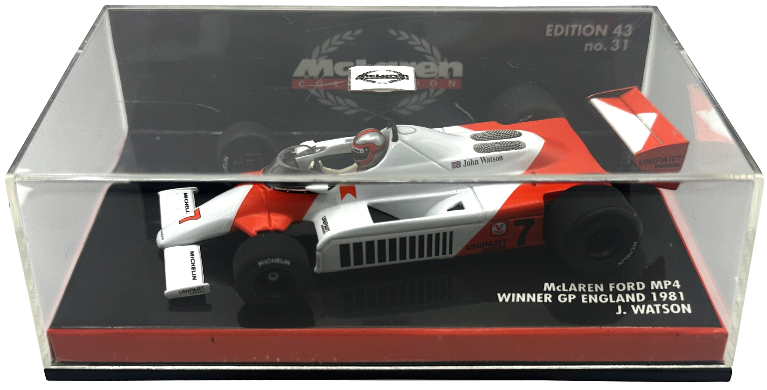Mclaren Ford MP4 GP England Watson MINICHAMPS escala 1:43
