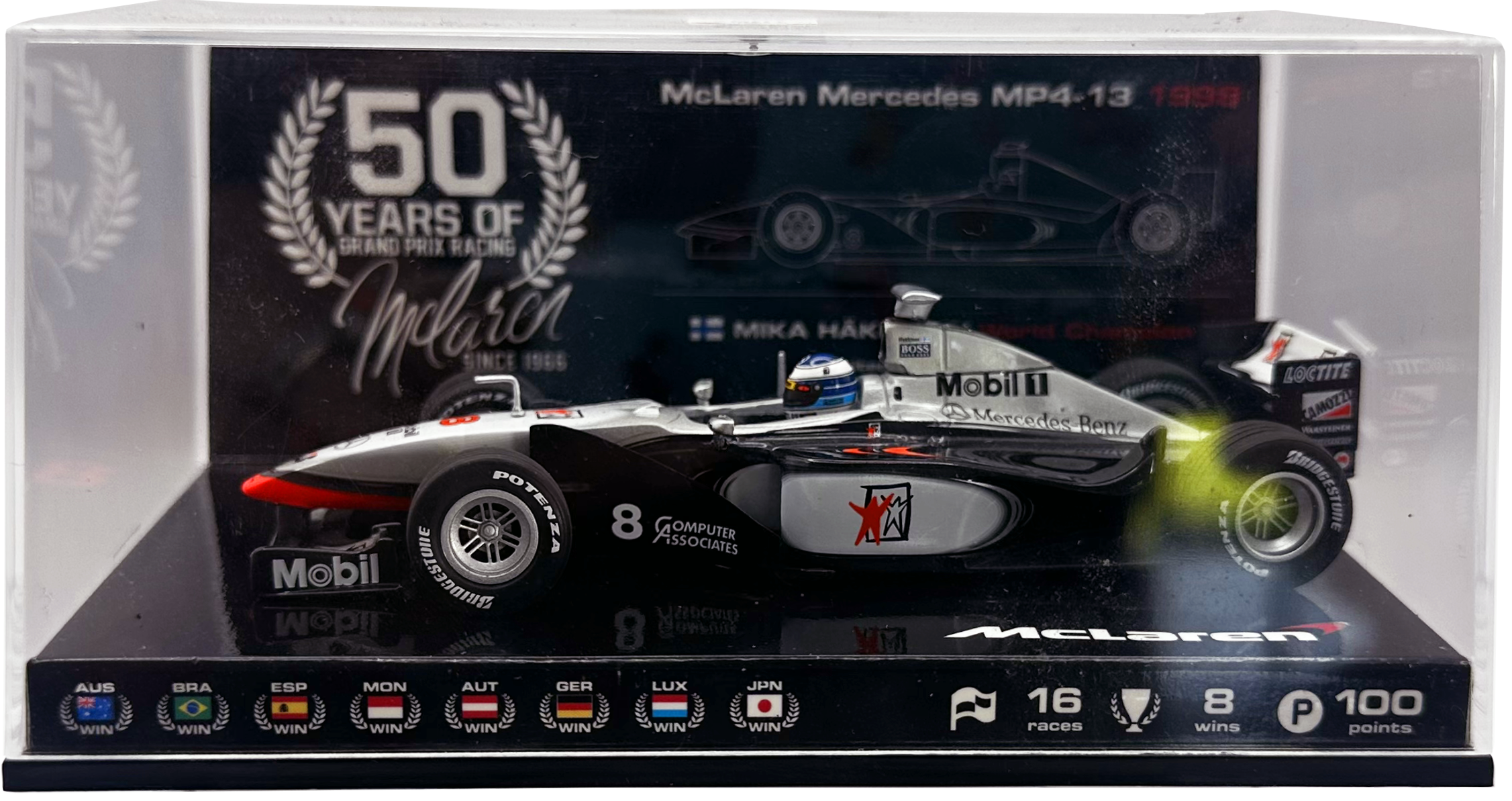 Mclaren Mercedes MP4/13 1998 Hakkinen MINICHAMPS escala 1:43