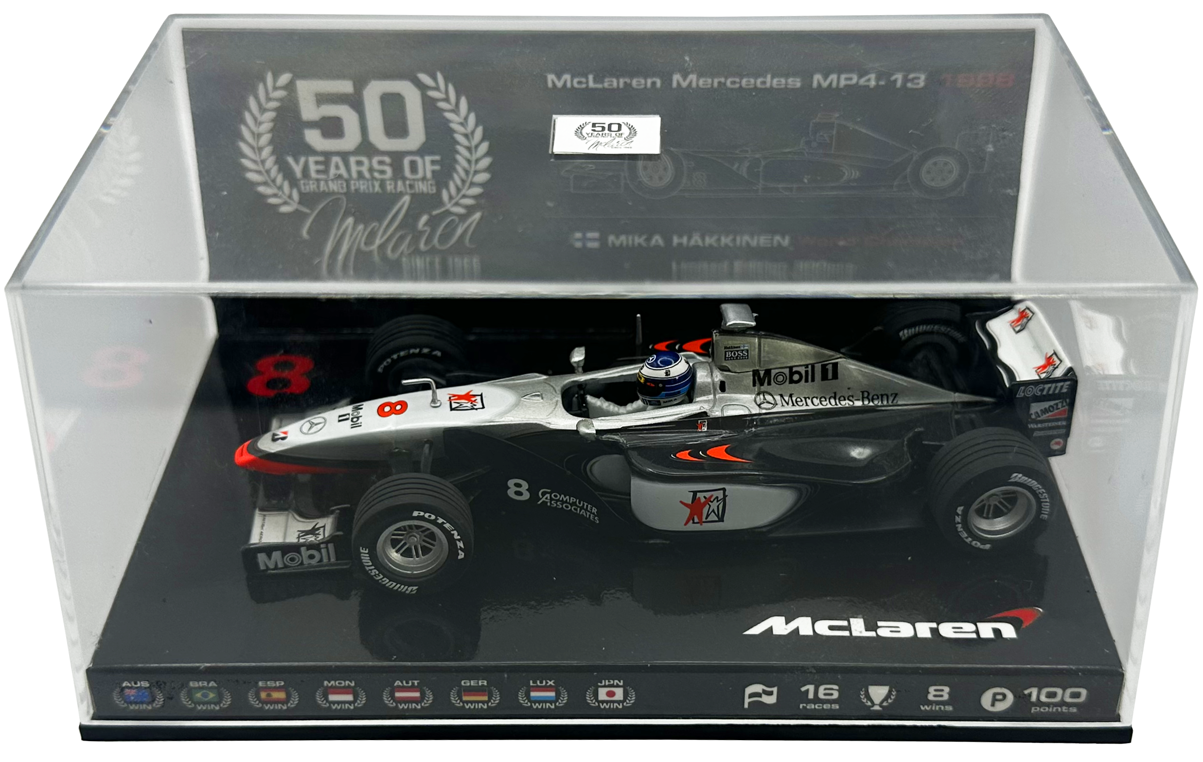 Mclaren Mercedes MP4/13 1998 Hakkinen MINICHAMPS escala 1:43