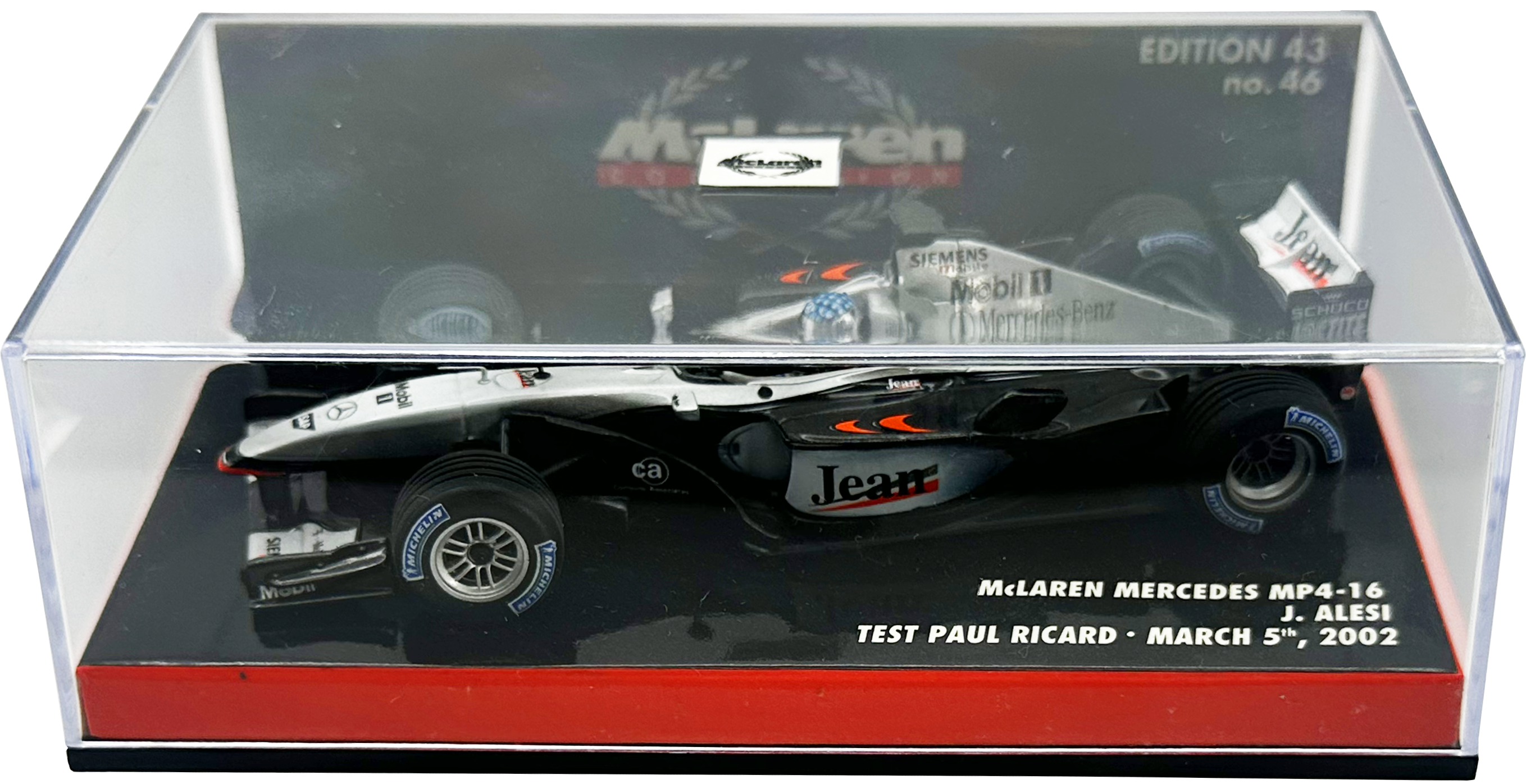 Mclaren Mercedes MP4/16 Alesi MINICHAMPS escala 1:43
