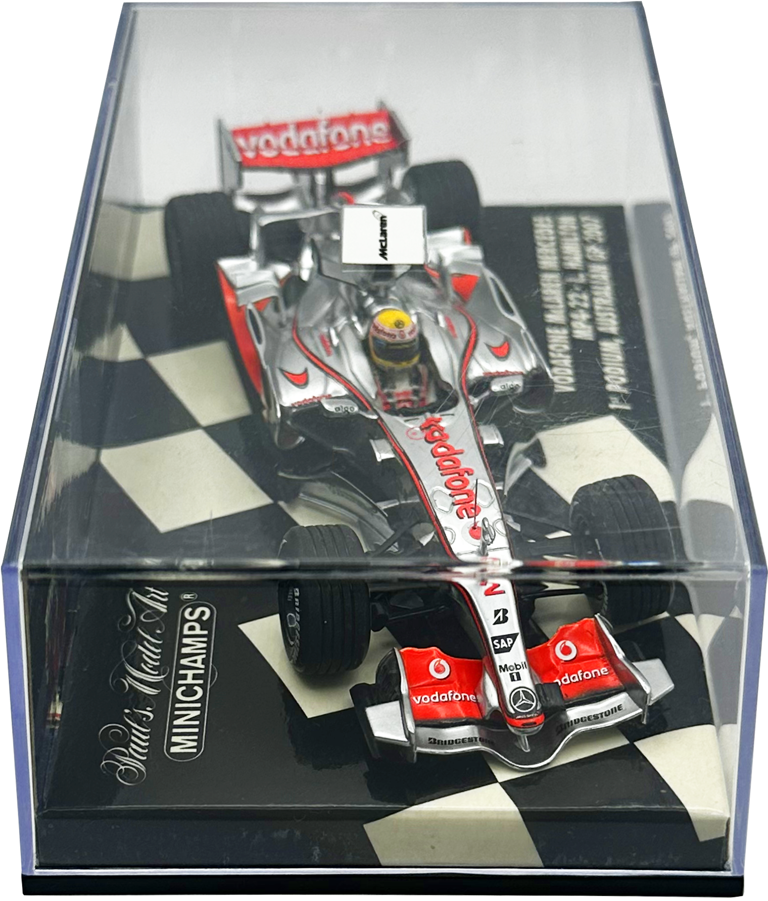 Vodafone Mclaren Mercedes MP4/22 1st Podium Hamilton MINICHAMPS esccala 1:43