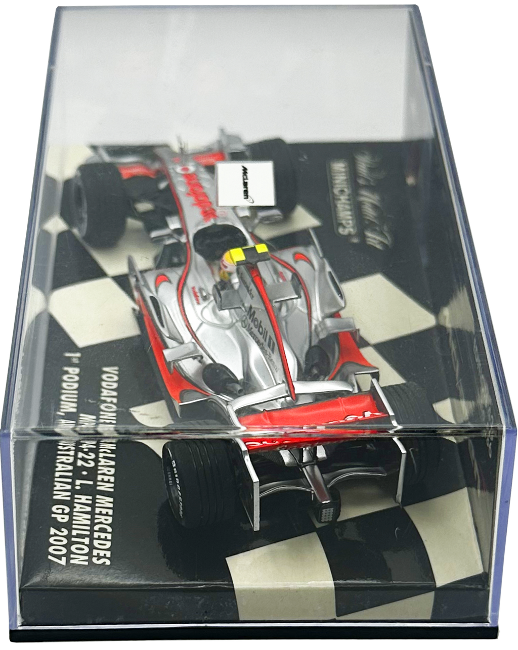 Vodafone Mclaren Mercedes MP4/22 1st Podium Hamilton MINICHAMPS esccala 1:43