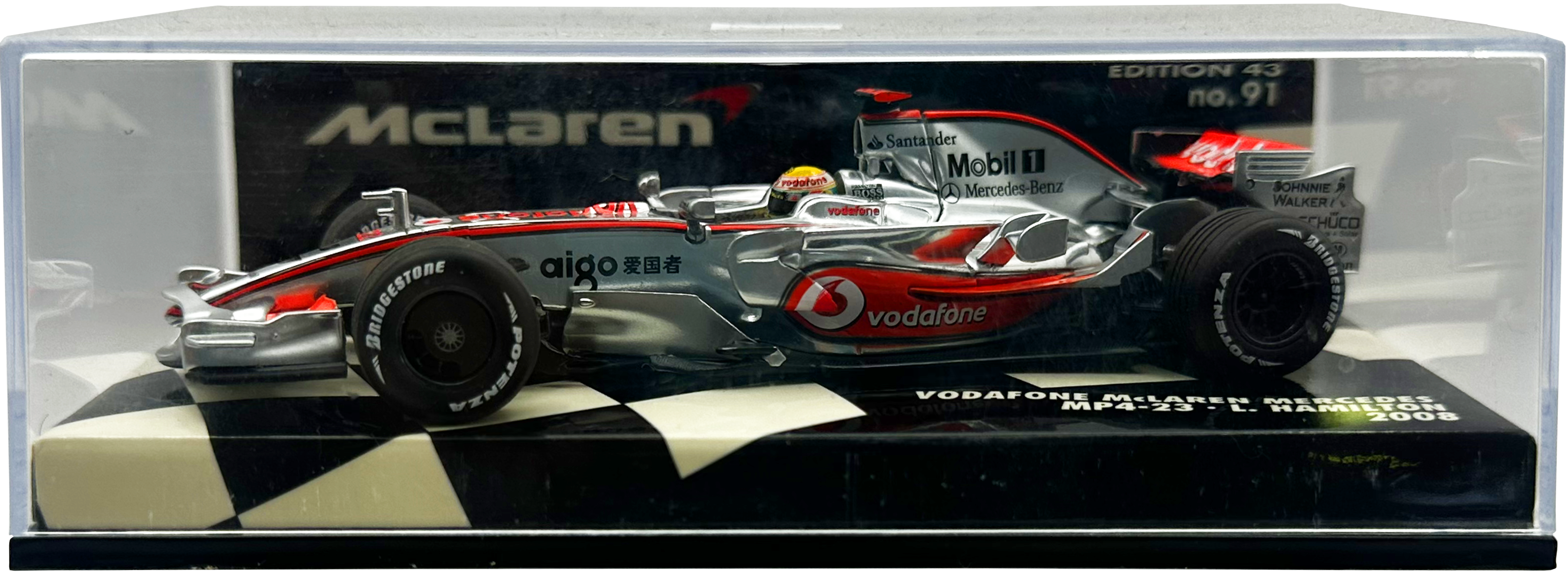 Vodafone Mclaren Mercedes Hamilton MINICHAMPS escala 1:43