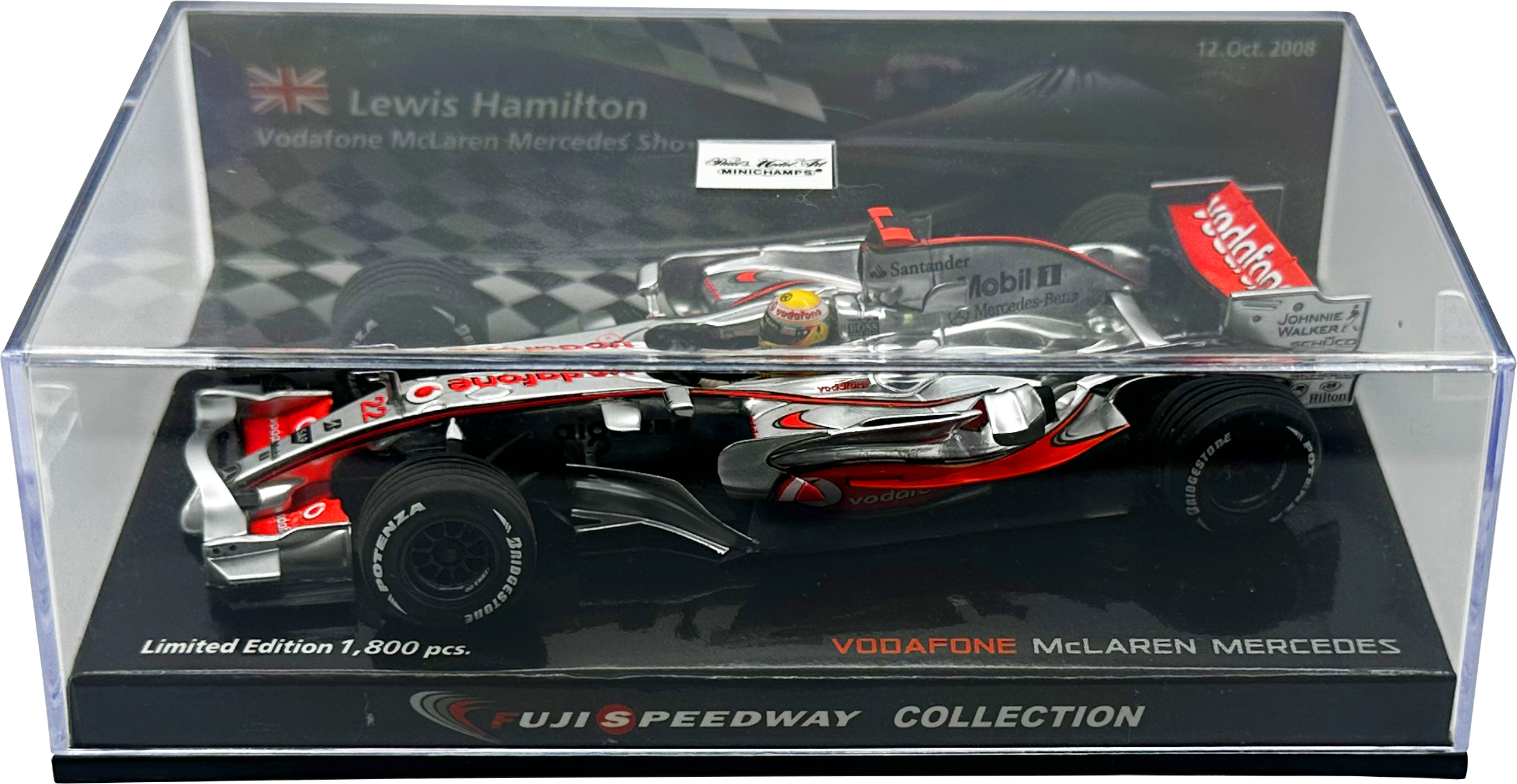 Vodafone Mclaren Mercedes MP4/23 Showcar Hamilton MINICHAMPS escala 1:43