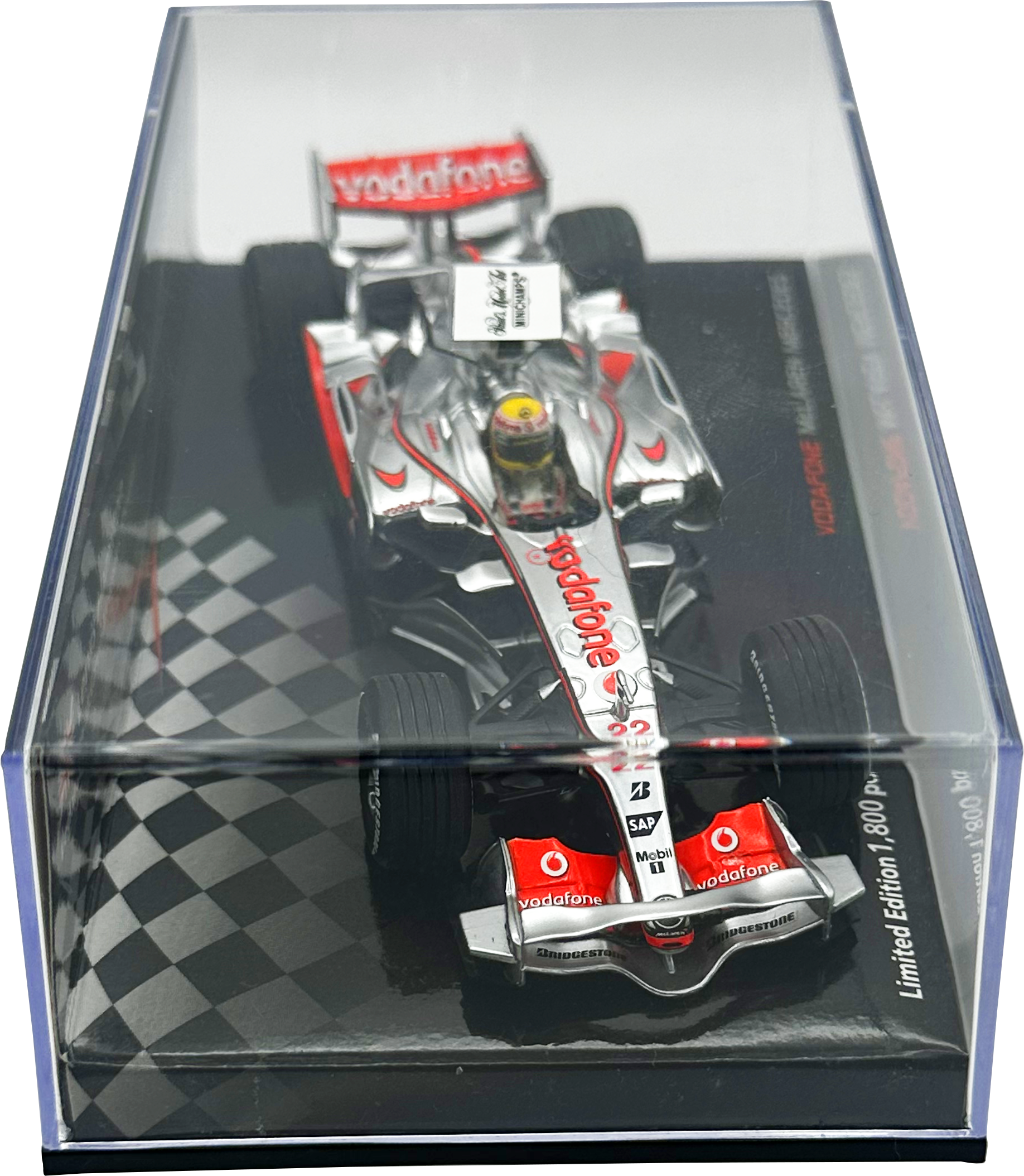 Vodafone Mclaren Mercedes MP4/23 Showcar Hamilton MINICHAMPS escala 1:43