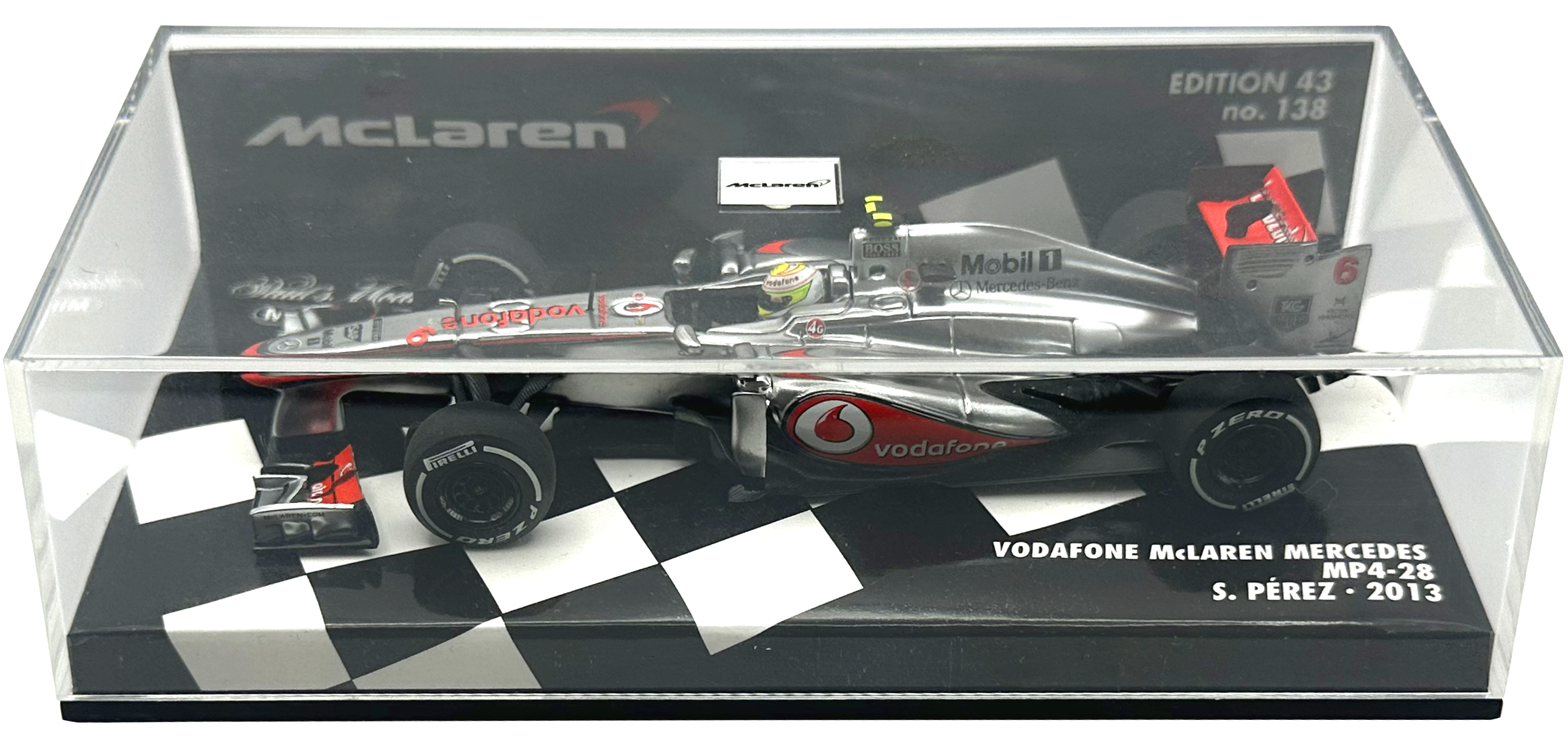 Vodafone Mclaren Mercedes MP4/28 Perez MINICHAMPS escala 1:43
