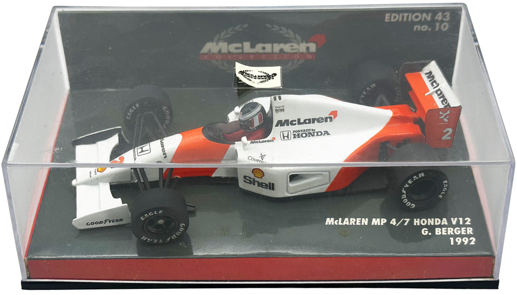 Mclaren MP4/7 1992 Berger MINICHAMPS escala 1:43