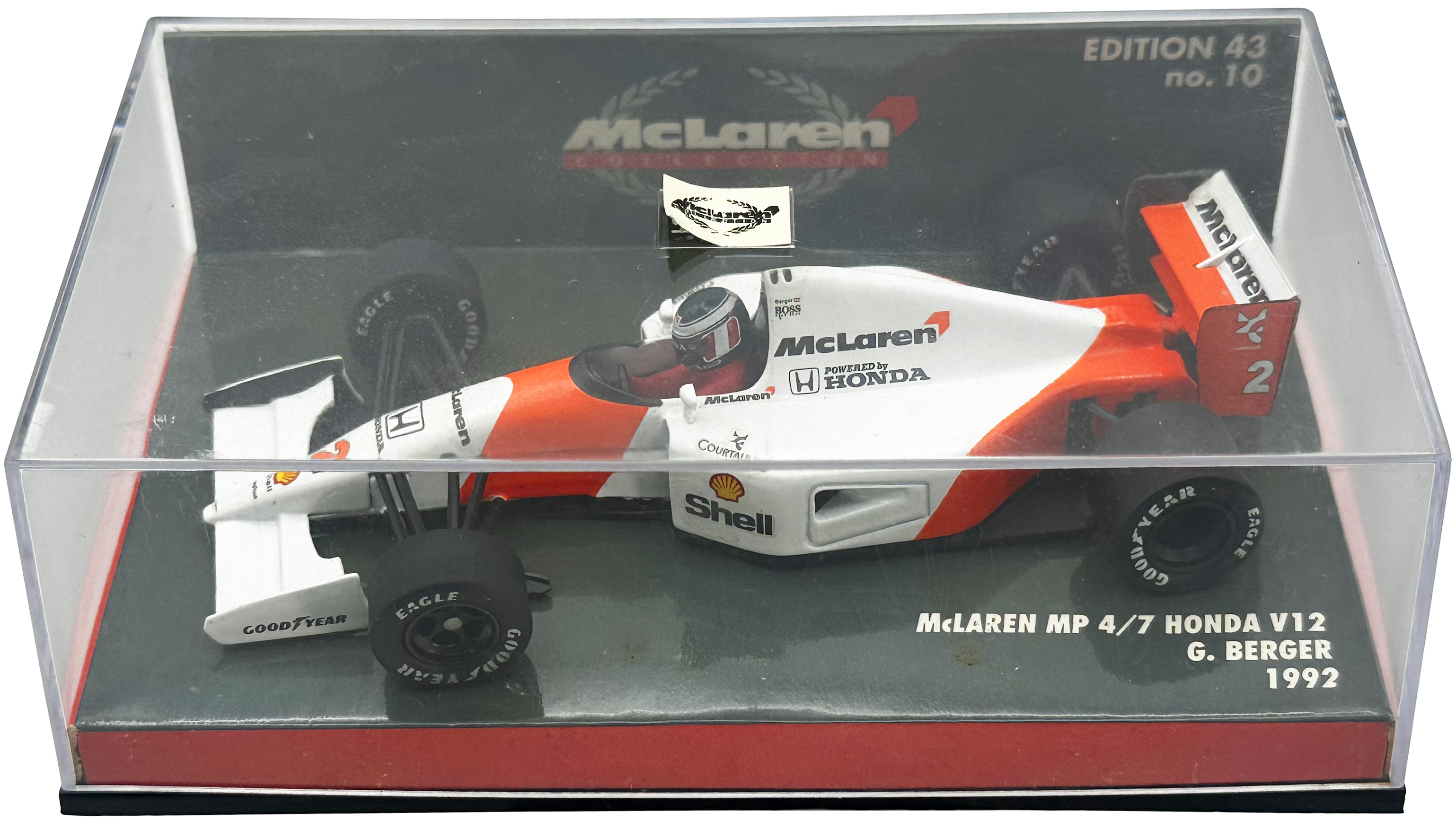 Mclaren MP4/7 1992 Berger MINICHAMPS escala 1:43