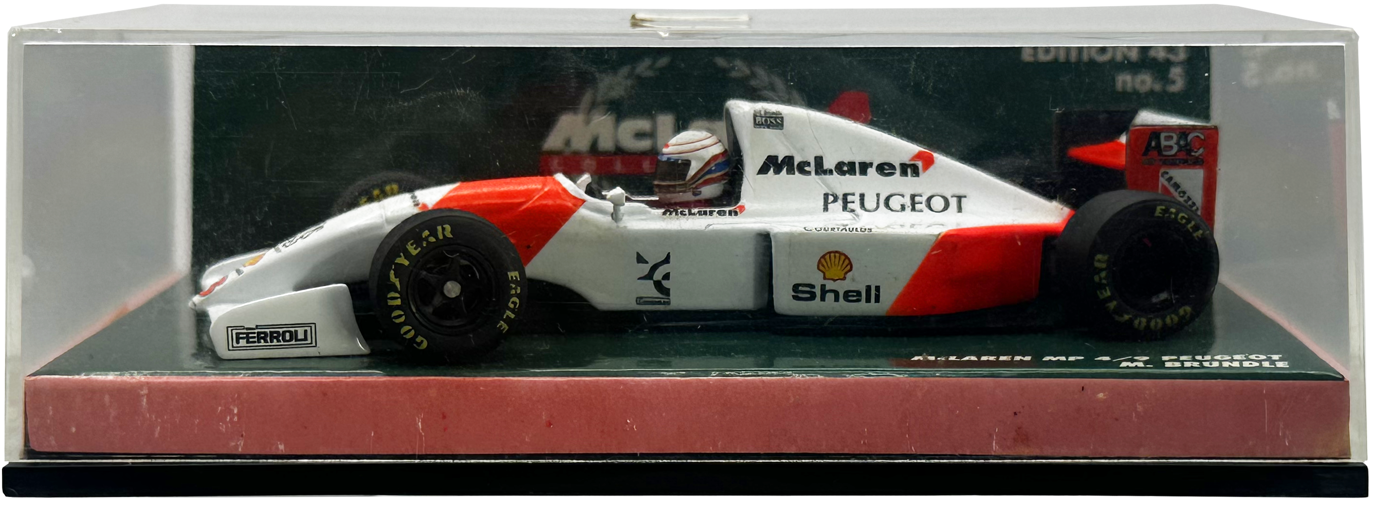 Mclaren MP4/9 Peugeot Brundle MINICHAMPS escala 1:43