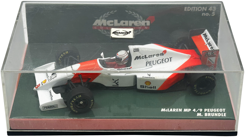 Mclaren MP4/9 Peugeot Brundle MINICHAMPS escala 1:43