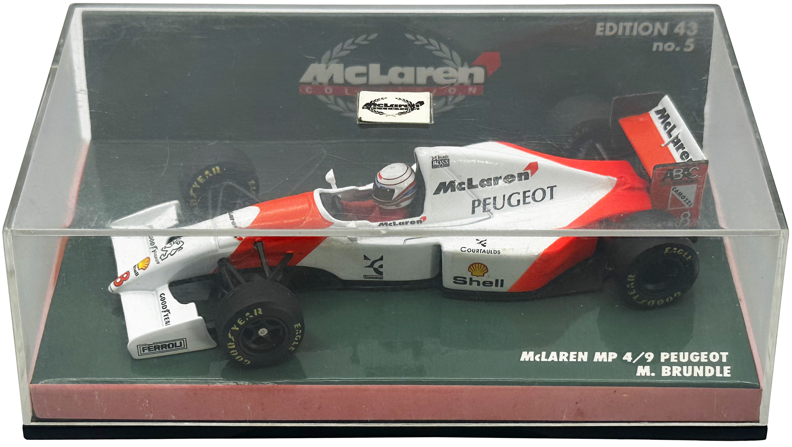 Mclaren MP4/9 Peugeot Brundle MINICHAMPS escala 1:43
