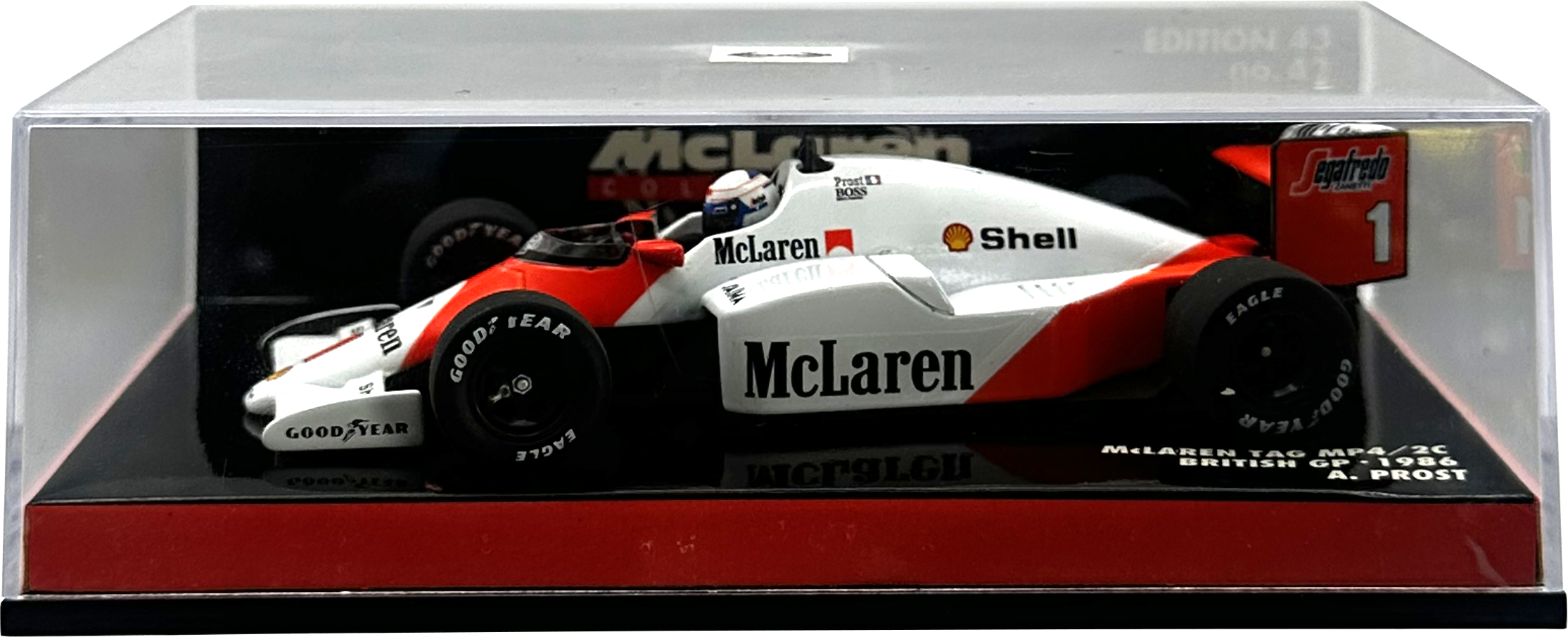 Mclaren TAG MP4/2C British GP Prost MINICHAMPS escala 1:43