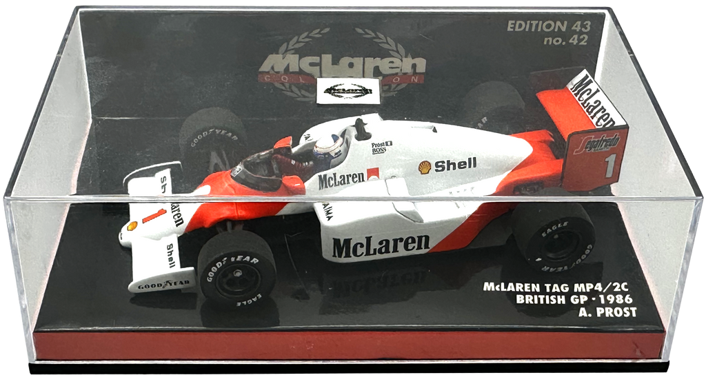 Mclaren TAG MP4/2C British GP Prost MINICHAMPS escala 1:43